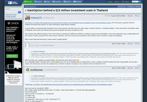 
                            10. SiamOption behind a $22 million investment scam in Thailand ...