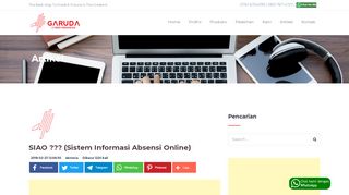 
                            5. SIAO ??? (Sistem Informasi Absensi Online) - Garuda Cyber Indonesia