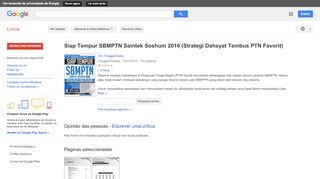 
                            10. Siap Tempur SBMPTN Saintek Soshum 2016 (Strategi Dahsyat Tembus ... - Resultado da pesquisa de livros do Google