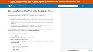 
                            4. Siapa yang Telah Melihat Profil Anda - Pengaturan Privasi - LinkedIn