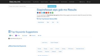 
                            9. Siapirefessat stps gob mx Results For Websites Listing - SiteLinks.Info