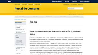 
                            5. SIASG - Compras Governamentais