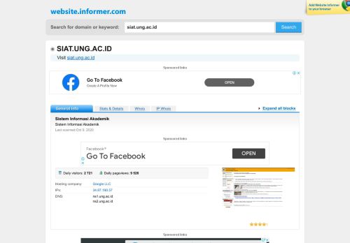 
                            4. siat.ung.ac.id at WI. Sistem Informasi Akademik - Website Informer