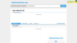 
                            11. sia.usni.ac.id at WI. Intranet USNI - Website Informer