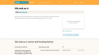 
                            8. Sib.muk.ac.ir server and hosting history