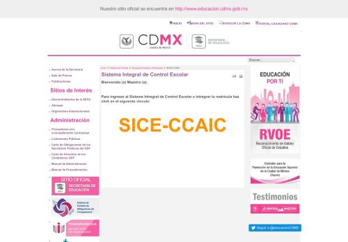 
                            10. SICE-CCAIC - SEDU CDMX