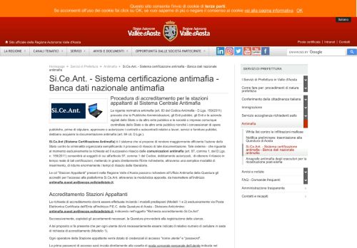 
                            7. Si.Ce.Ant. - Sistema certificazione antimafia - Banca dati nazionale ...