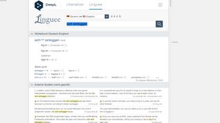 
                            5. sich einloggen - Englisch-Übersetzung – Linguee Wörterbuch