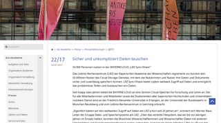 
                            11. Sicher und unkompliziert Daten tauschen: Bayerische Akademie der ...