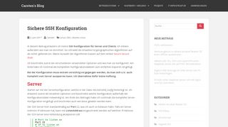 
                            2. Sichere SSH Konfiguration – Carsten's Blog