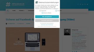 
                            5. Sicherer auf Facebook durch die Anmeldebestätigung (Video ...