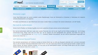
                            2. Sicheres Login bei mail.de - mail.de GmbH