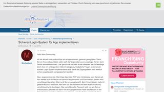 
                            5. Sicheres Login-System für App implementieren - Java-Forum.org