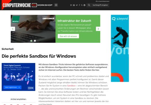 
                            11. Sicherheit: Die perfekte Sandbox für Windows - TecChannel Workshop