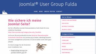 
                            12. Sicherheit - Joomla!® User Group Fulda