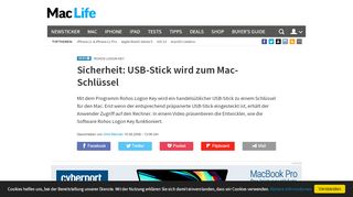 
                            6. Sicherheit: USB-Stick wird zum Mac-Schlüssel | Mac Life