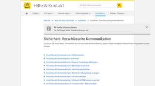 
                            11. Sicherheit: Verschlüsselte Kommunikation - WEB.DE Hilfe