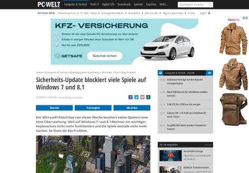 
                            1. Sicherheits-Update blockiert viele Spiele auf Windows 7 und 8.1 - PC ...