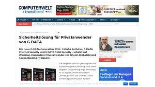 
                            11. Sicherheitslösung für Privatanwender von G DATA | - Computerwelt