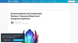 
                            7. Sicherheitslücke bei Unitymedia-Routern: Passwort-Reset wird ...
