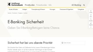 
                            12. Sicherheitstipps E-Banking | Schaffhauser Kantonalbank