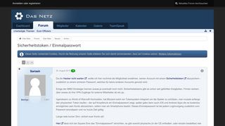 
                            5. Sicherheitstoken / Einmalpasswort - Archiv - Das Netz