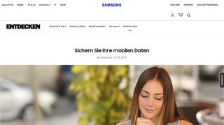 
                            3. Sichern Sie Ihre mobilen Daten | Samsung DE