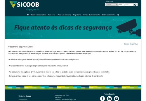 
                            12. Sicoob 4434 - Glossário da Segurança Virtual