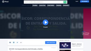 
                            11. SICOR: Correspondencia de Entrada y Salida. by Julia Saldaña on Prezi