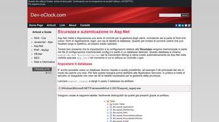 
                            4. Sicurezza e autenticazione in Asp.Net - login ... - Dev-oClock.com