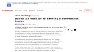 
                            5. Sida har valt Public 360° för hantering av dokument och ärenden ...