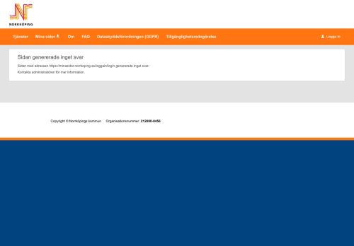 
                            3. Sidan genererade inget svar - Norrköpings kommun