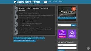 
                            6. Sidebar Login / Register / Password Widget | Digging Into WordPress