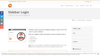 
                            7. Sidebar Login - Supreme Widgets - WordPress Social Marketing ...