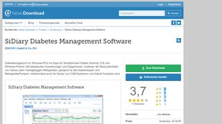 
                            9. SiDiary Diabetes Management Software | heise Download