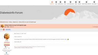 
                            13. SiDiary Online nun auch mit OpenID-Login - Diabetesinfo-Forum