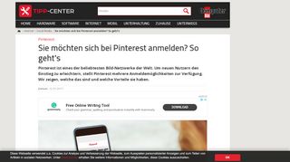 
                            6. Sie möchten sich bei Pinterest anmelden? So geht's | TippCenter