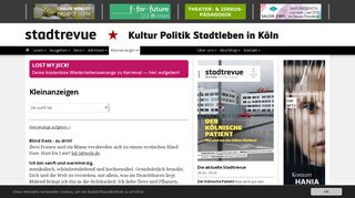 
                            8. Sie sucht Sie - Kleinanzeigen: stadtrevue.de