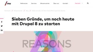 
                            13. Sieben Gründe, um noch heute mit Drupal 8 zu starten - FFWagency