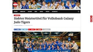 
                            10. Siebter Meistertitel für Volksbank Galaxy Judo Tigers ...