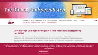 
                            5. SIEDA GmbH: Dienstplanung, Urlaubsplanung und Zeiterfassung