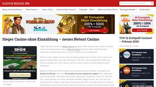 
                            8. Sieger Casino ohne Einzahlung - neues Netent Casino