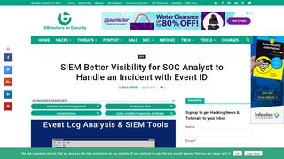 
                            10. SIEM better visibility for analyst to handle an incident with event id