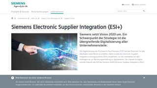 
                            8. Siemens Electronic Supplier Integration (ESI+) - Supplier Portal ...
