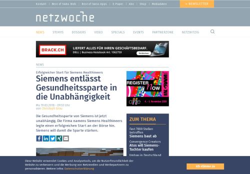 
                            9. Siemens entlässt Gesundheitssparte in die Unabhängigkeit | Netzwoche
