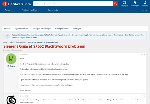 
                            13. Siemens Gigaset SX552 Wachtwoord probleem | Hardware.Info Forum