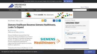 
                            10. Siemens Healthcare Becomes Siemens Healthineers Looks To ...