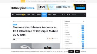 
                            9. Siemens Healthineers Announces FDA Clearance of Cios Spin Mobile ...