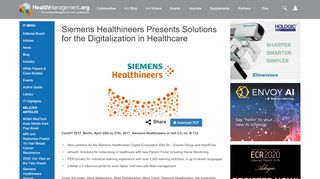 
                            6. Siemens Healthineers Presents Solutions for the Digitalization in ...