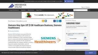
                            9. Siemens May Spin Off 15B Healthcare Business Siemens ...